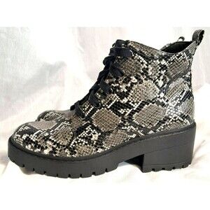 Skechers Viper Snake Chunky Women's Lace Up Combat Boots 11M